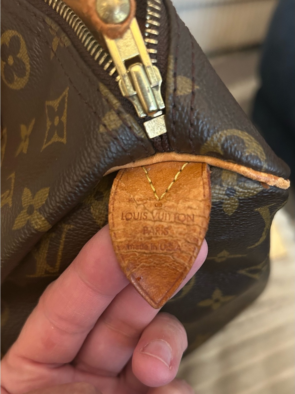 Louis Vuitton Monogram Leather Pull Tab - Brown - Picture 10 of 13